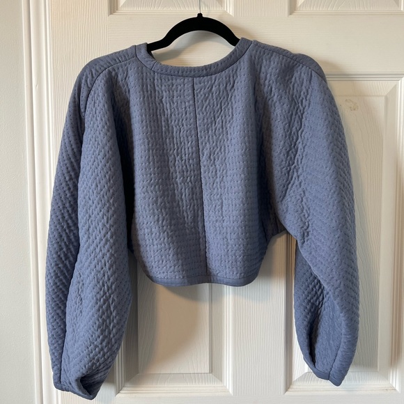 Zara blue cropped sweater - Picture 3 of 4